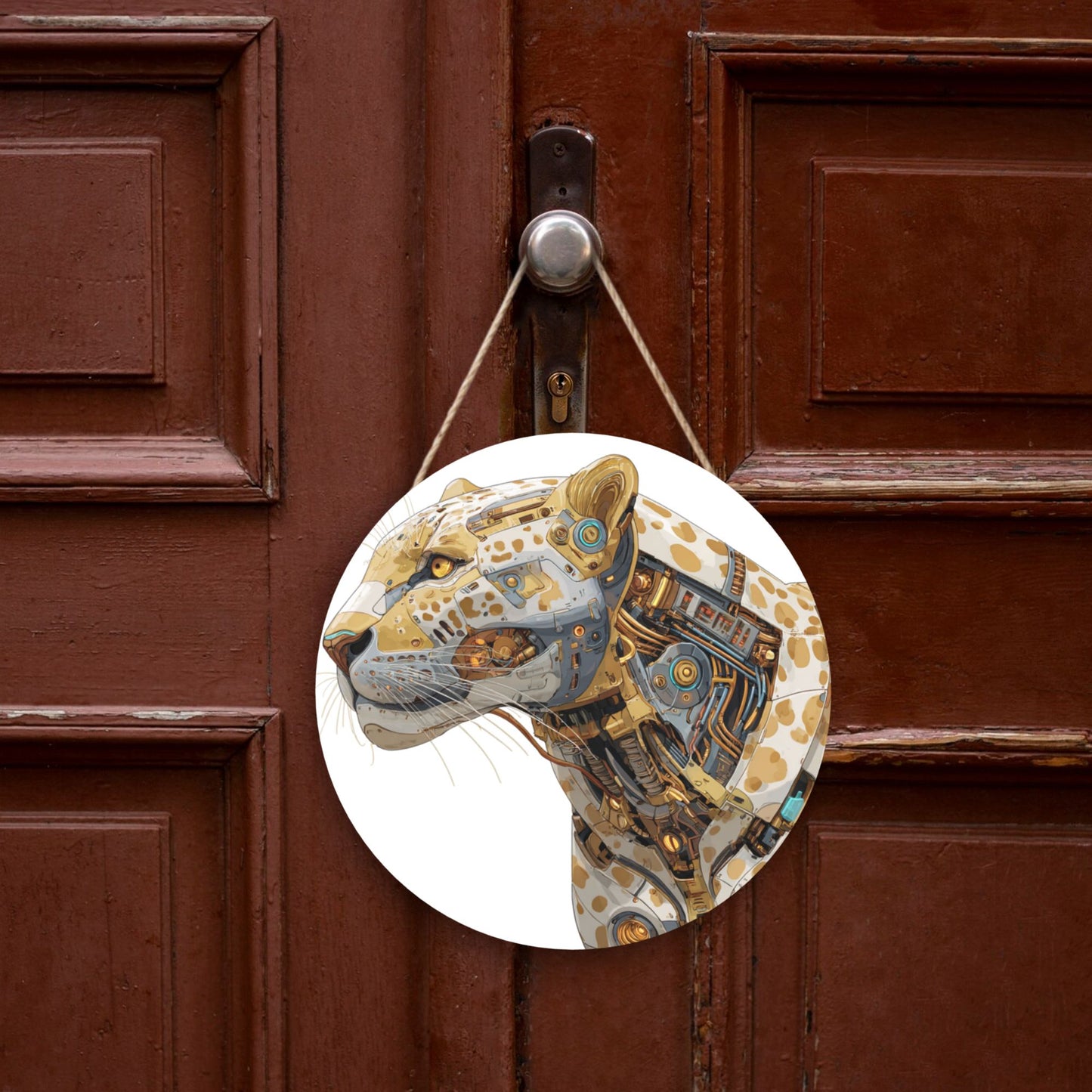 "Mecha Snow Leopard" Creative Hanging Ornament | Cyber Fusion of Wild Nature and Mechanical Aesthetics