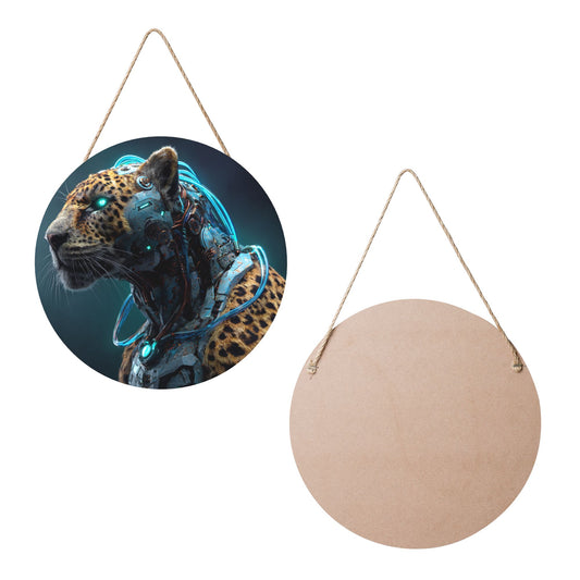 "Cyber Panther" Creative Round Hanging Ornament | Perfect Fusion of Sci-Fi Machinery and Wild Nature