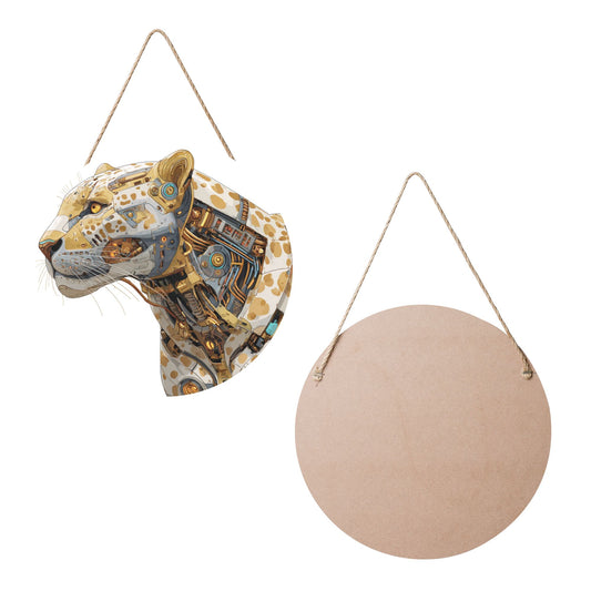 "Mecha Snow Leopard" Creative Hanging Ornament | Cyber Fusion of Wild Nature and Mechanical Aesthetics